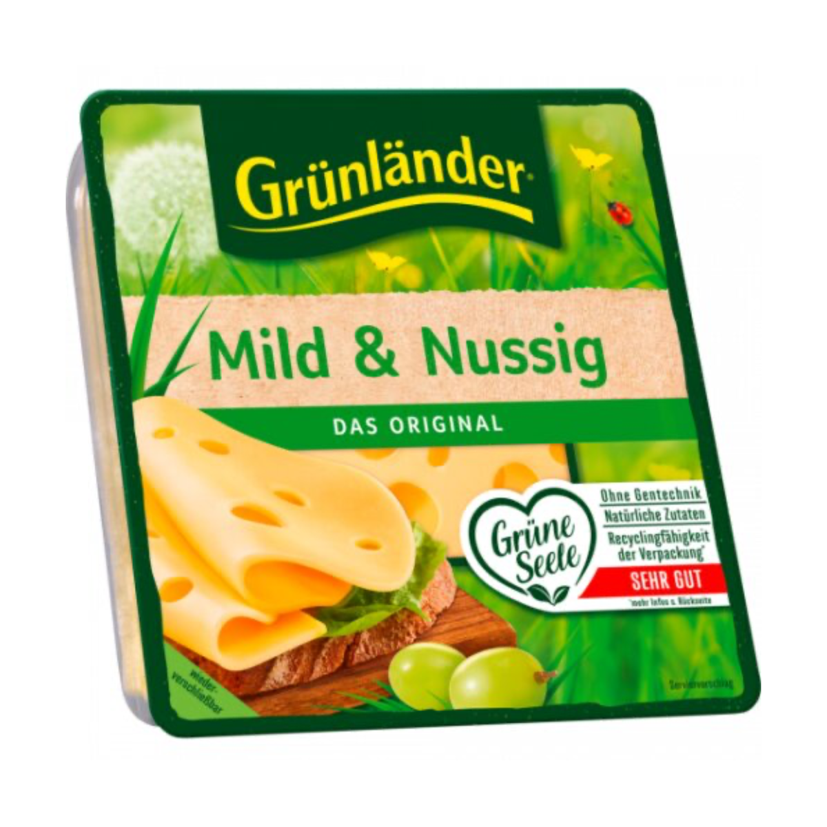 Grünländer Scheiben mild&nussig 48% Vollfettstufe 140g