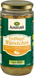 Bio Alnatura птица сосиски 390g