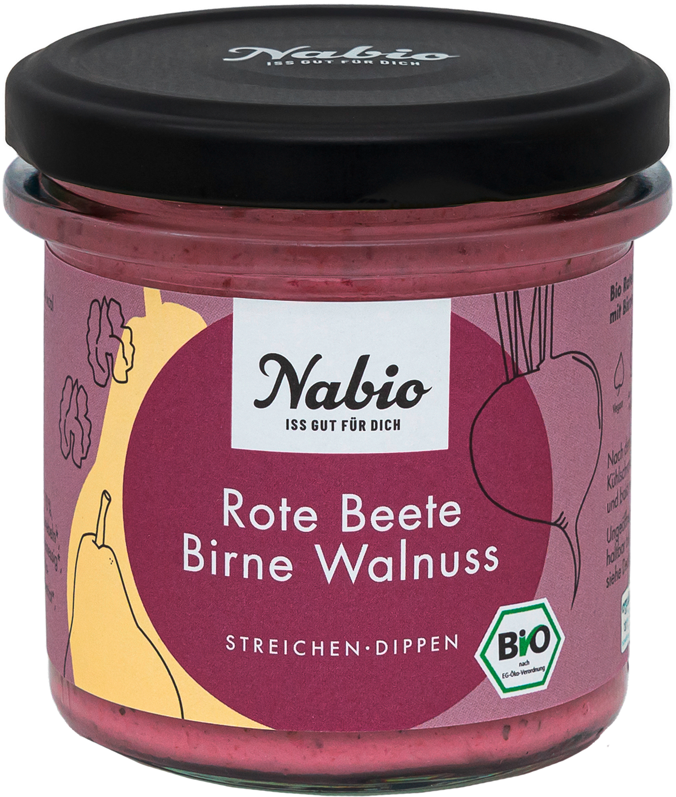 Bio Nabio Aufstrich Rote Beete Birne Walnuss 135g