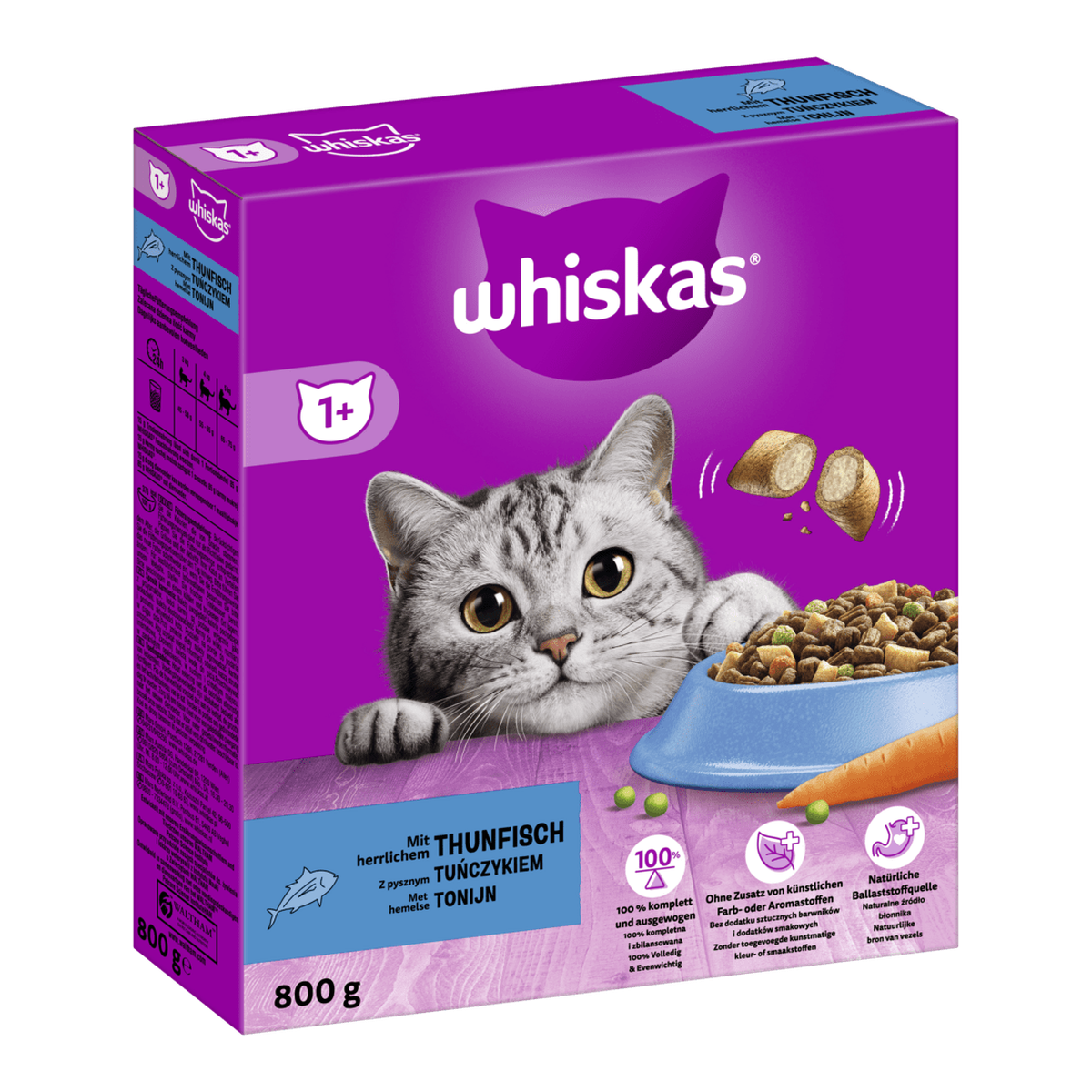 Whiskas 1+ Trocken mit Thunfisch 800g