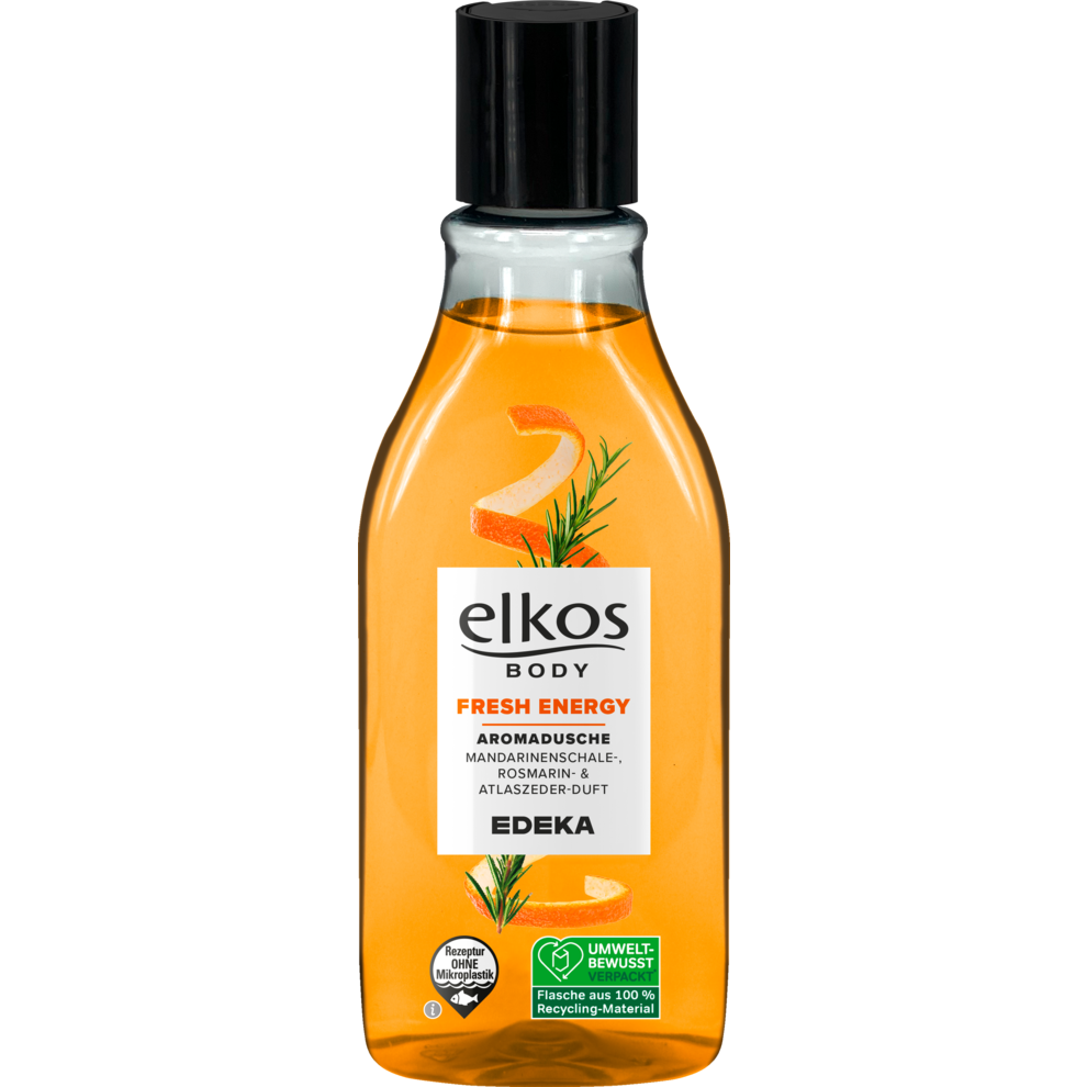 EDEKA elkos Aromaduschgel Mandarine-Rosmarin&Atlaszeder 250ml