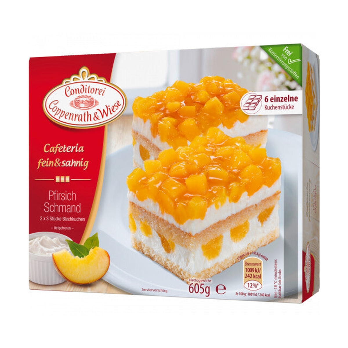 Coppenrath&Wiese Cafeteria fein&sahnig Pfirsich-Schmand-Blechkuchen 605g