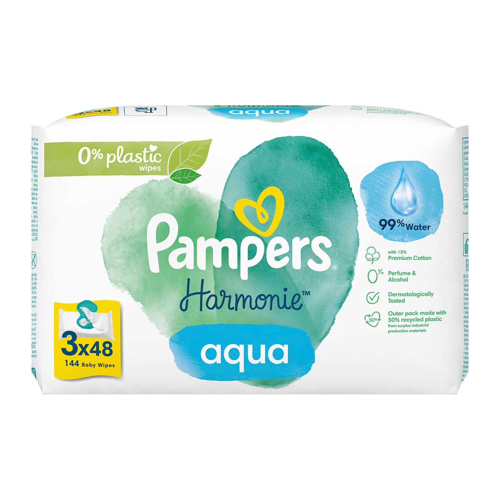 Pampers Harmonie Feuchttücher Aqua 3x48ST
