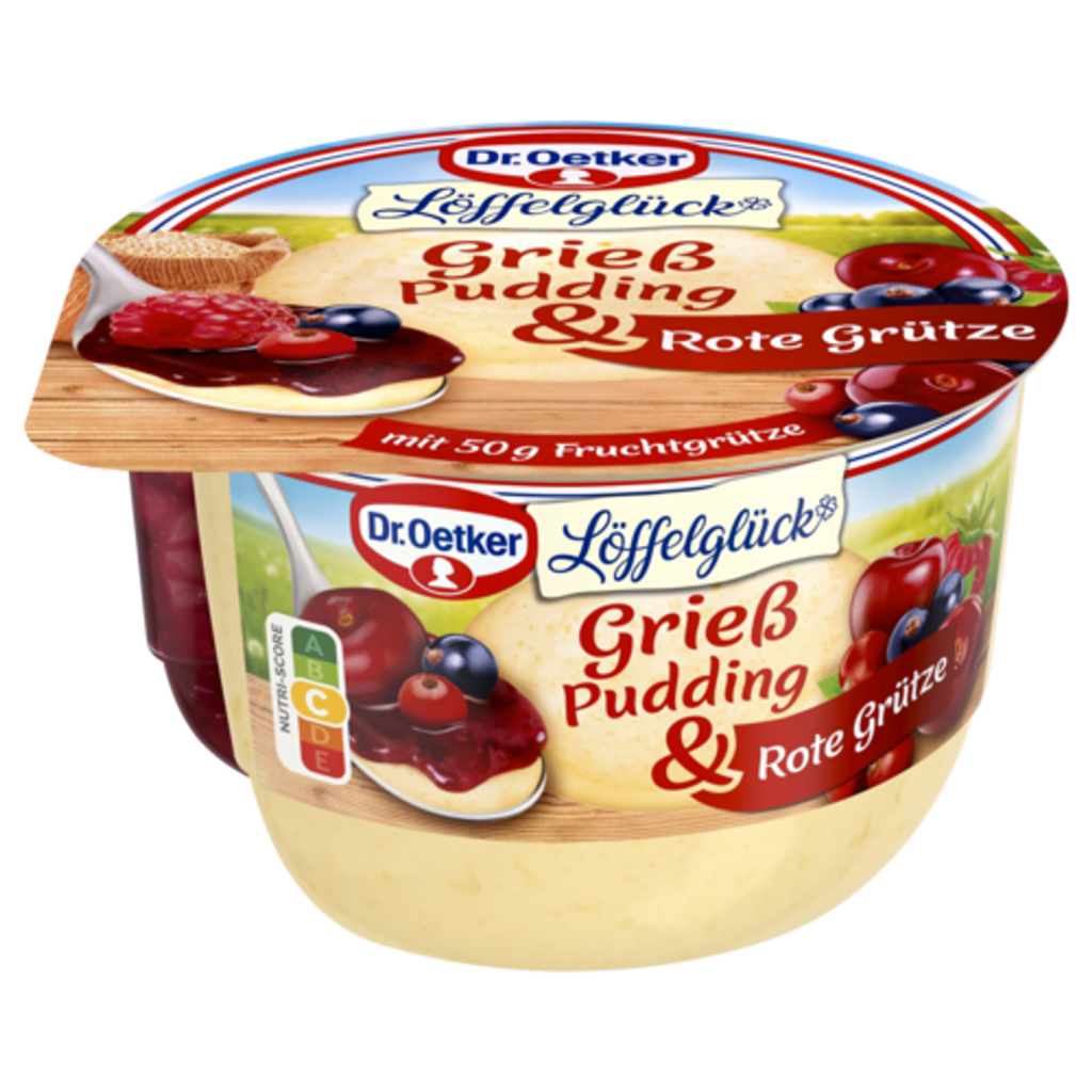 Dr.Oetker Grießpudding mit Roter Grütze 180g