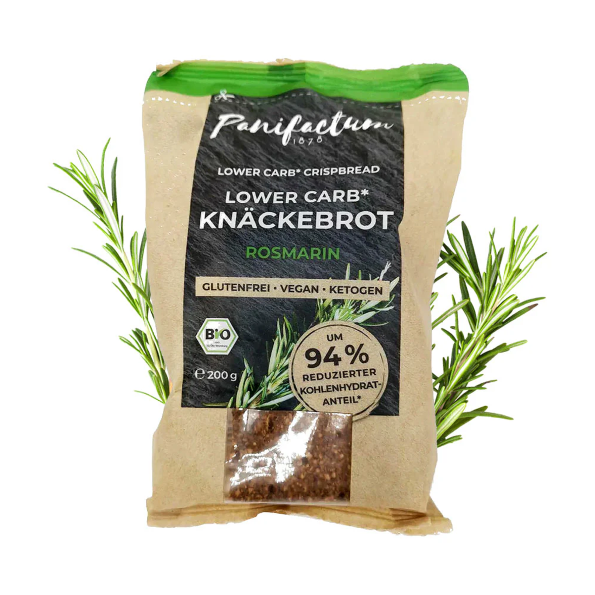 Bio Panifactum Knäckebrot Rosmarin Low Carb 200g
