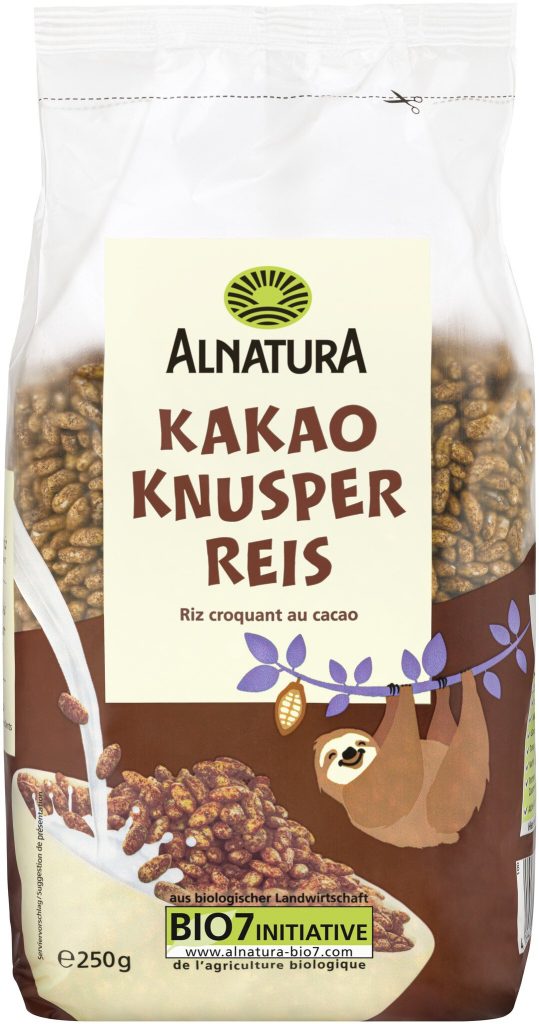 Bio Alnatura какао хрустящий рис 250g