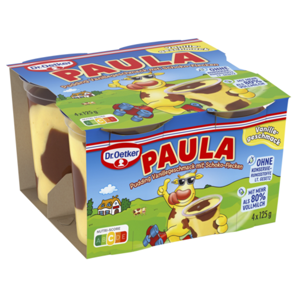 Dr.Oetker Paula Vanille mit Schoko 4x125g