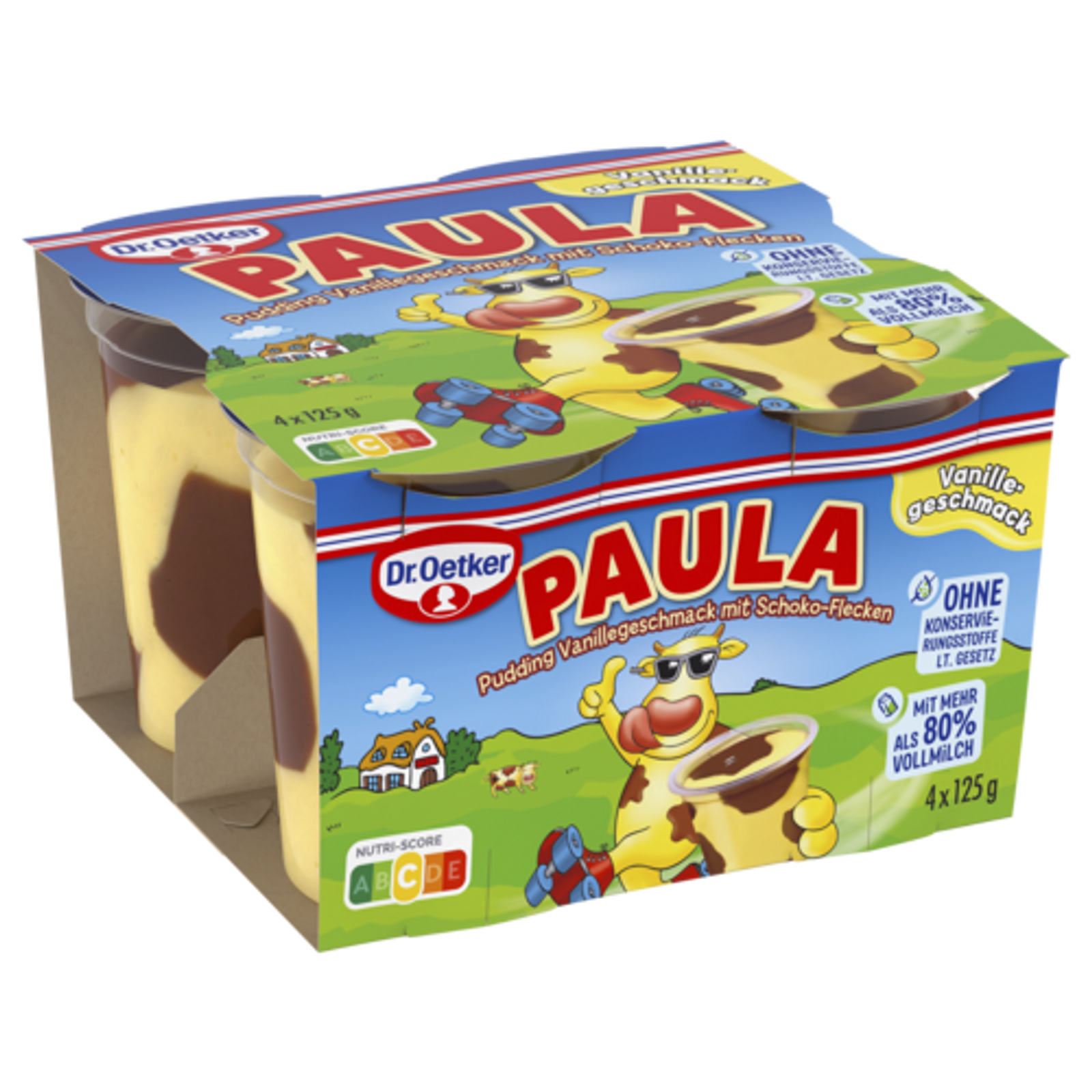 Dr.Oetker Paula Vanille mit Schoko 4x125g