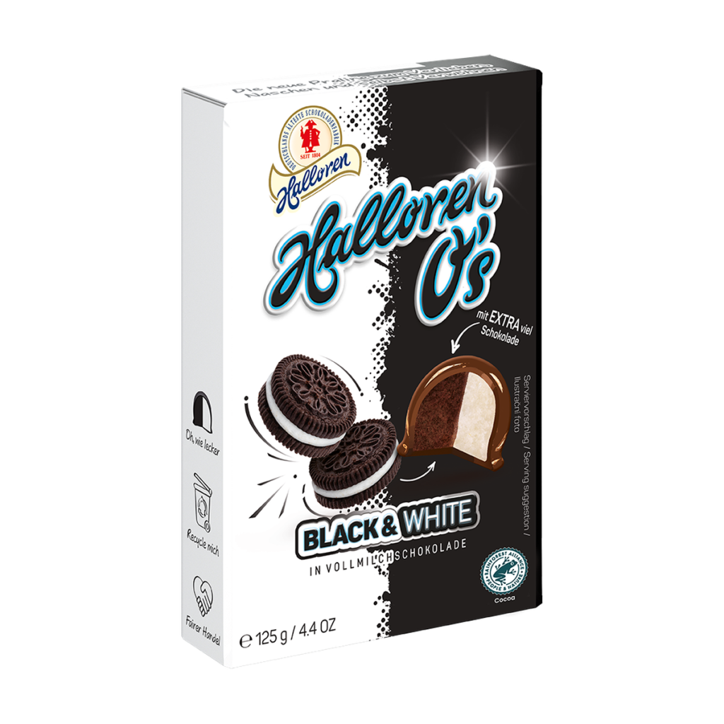 Halloren O's black&white 125g