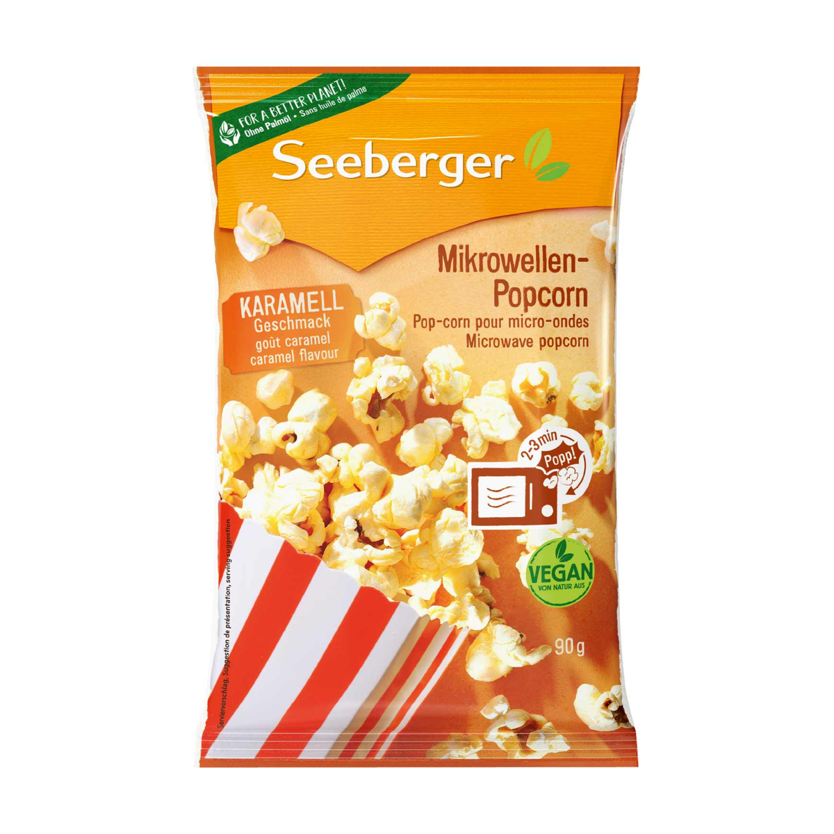 Seeberger Mikrowellen-Popcorn Karamell 90g