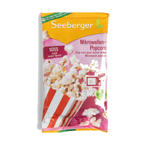Seeberger Mikrowellen-Popcorn süß 90g