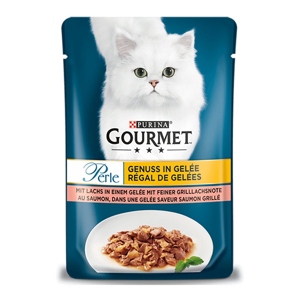 Gourmet Perle Genuss in Gelee mit Lachs 85g