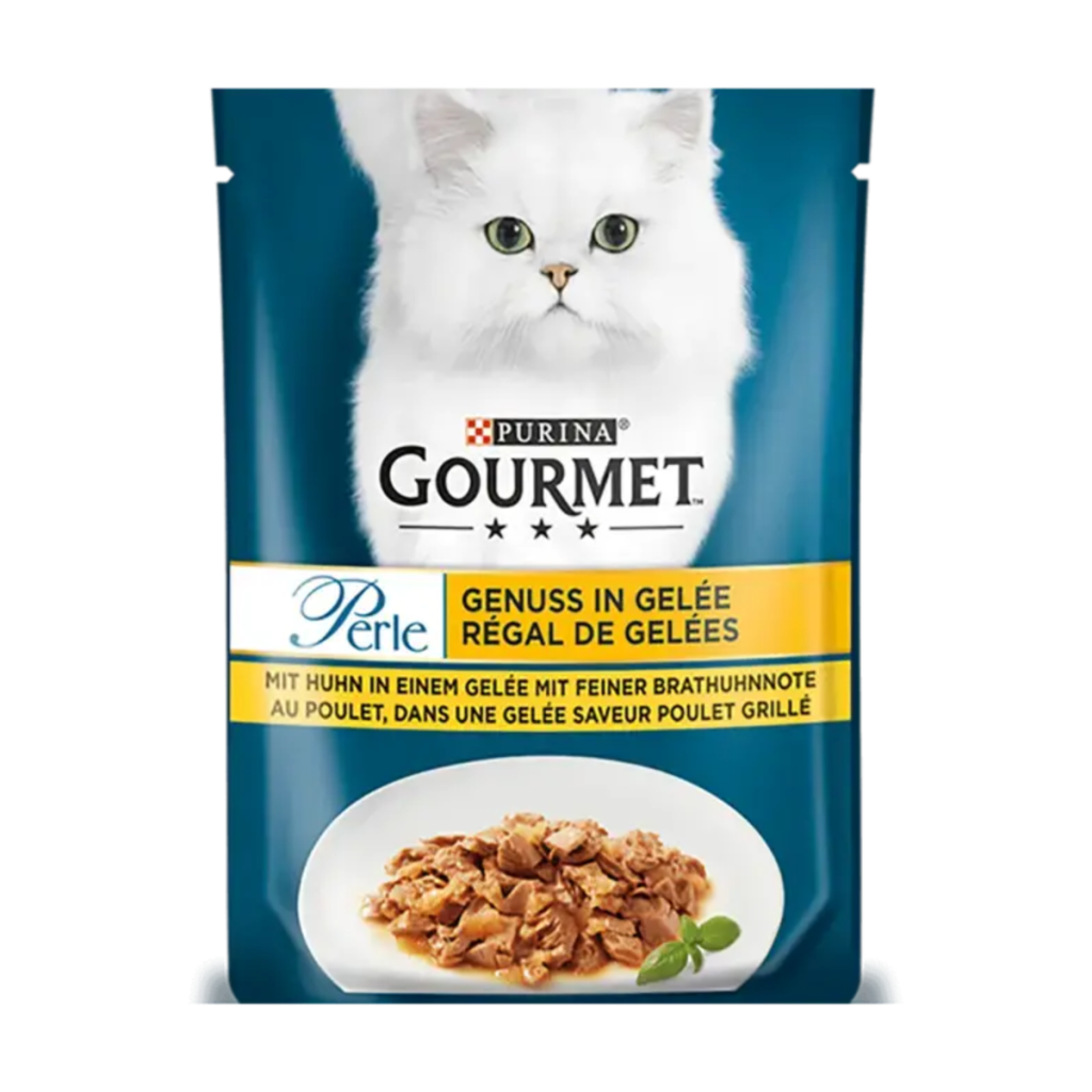 Gourmet Perle Genuss in Gelee mit Huhn 85g