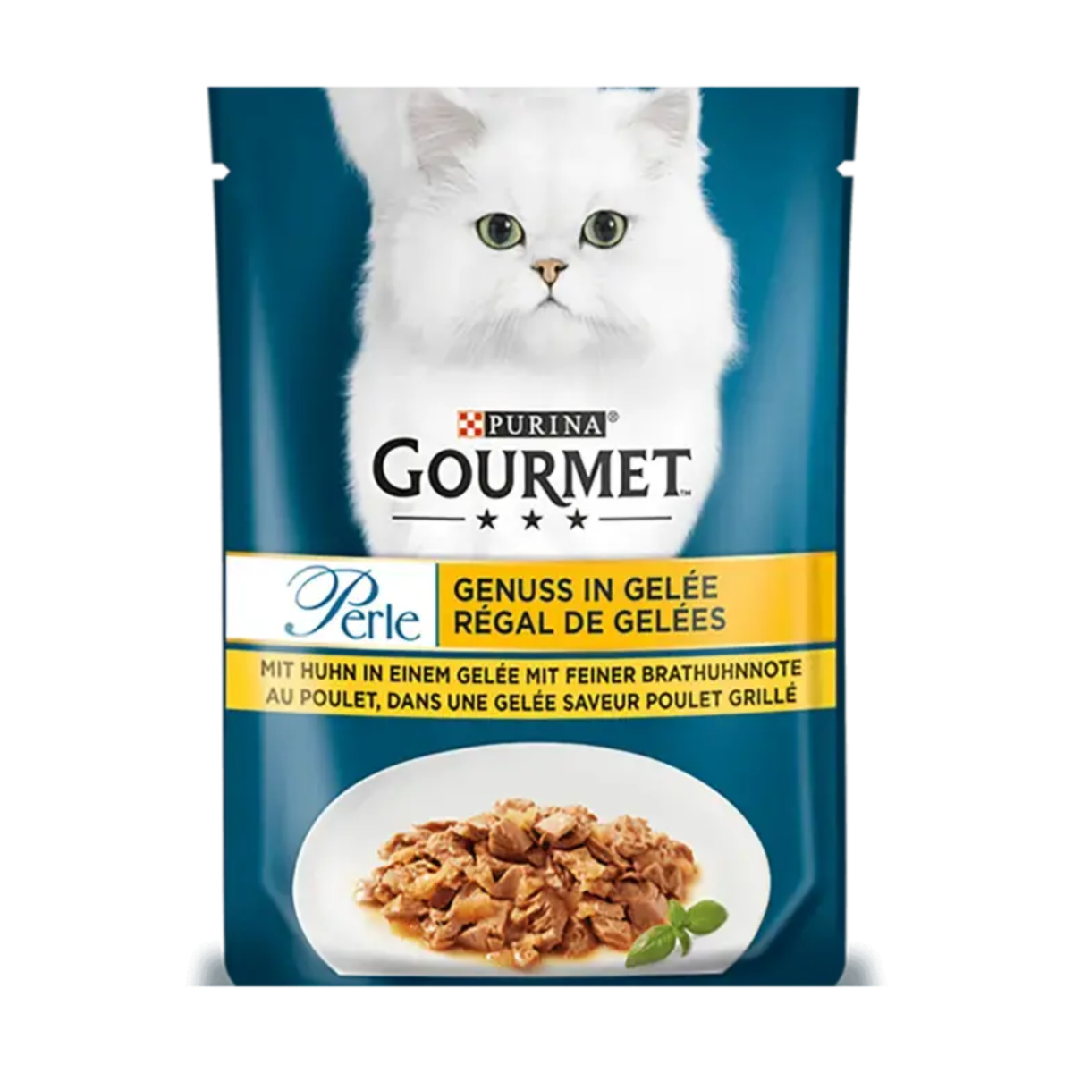 Gourmet Perle Genuss in Gelee mit Huhn 85g