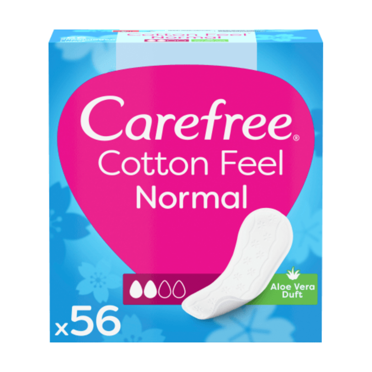 Carefree Cotton Feel Normal Aloe Vera 56ST