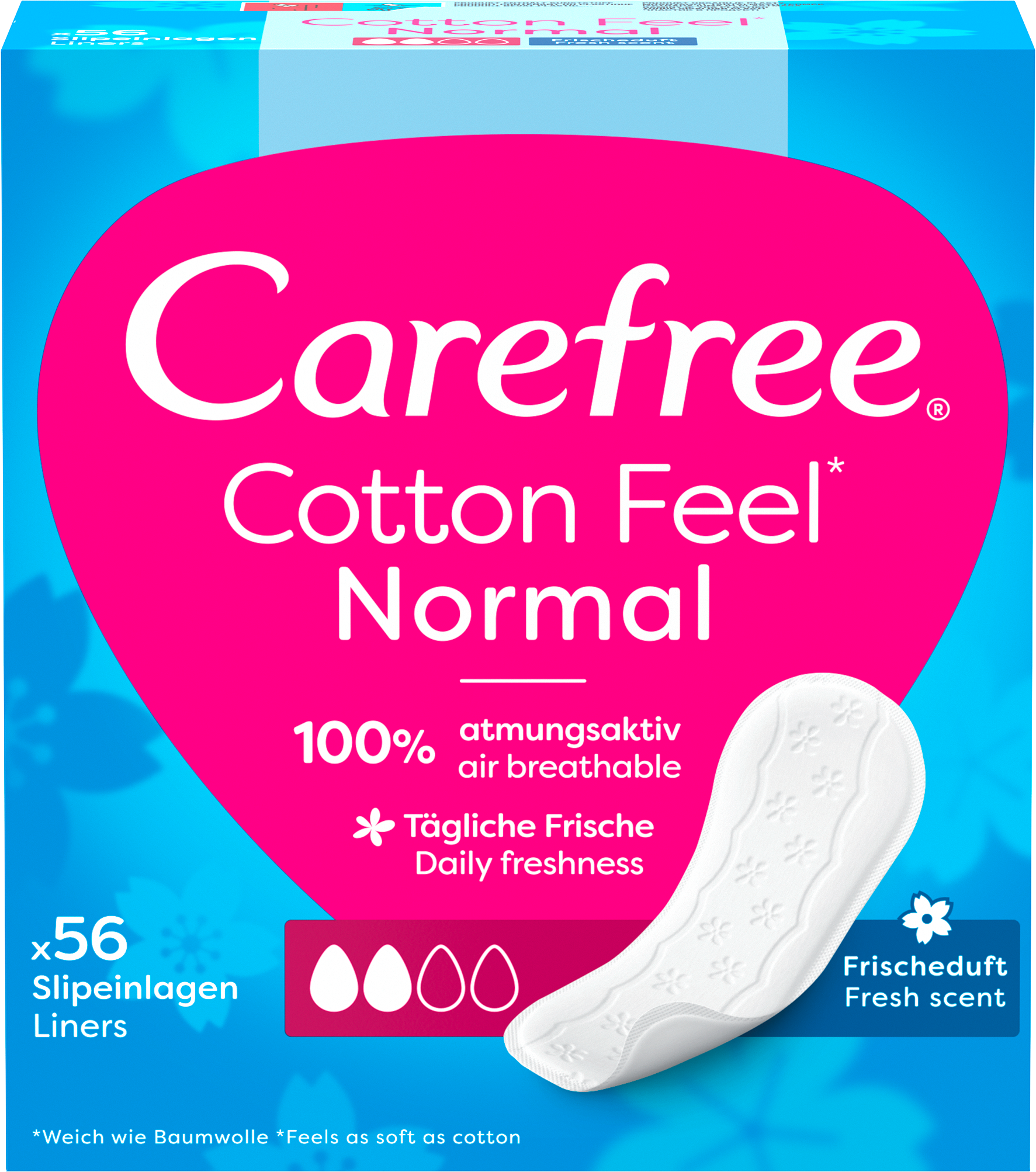 Carefree Cotton Feel Normal Frischeduft 56ST