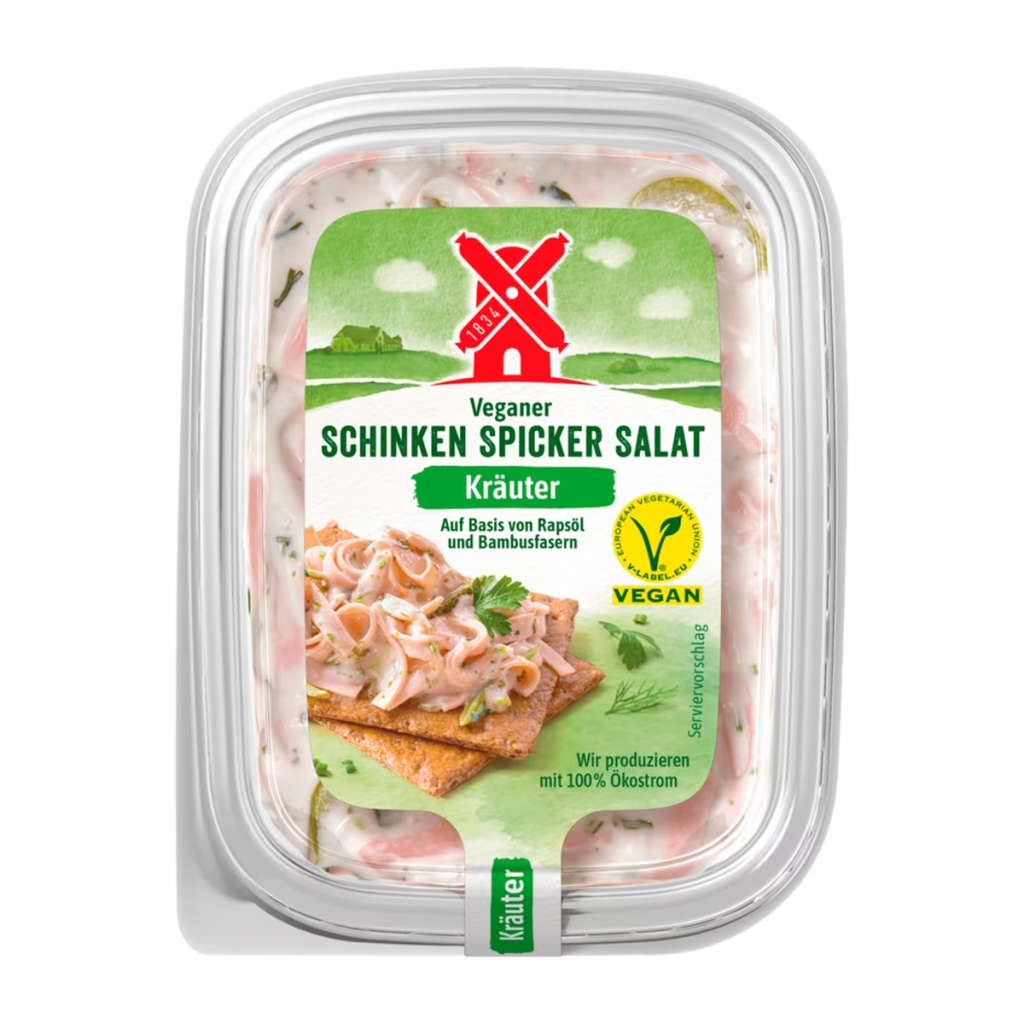 Rügenwalder veganer Schinken Spicker Salat Kräuter 150g