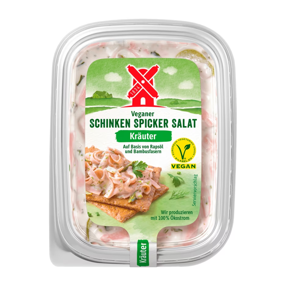 Rügenwalder veganer Schinken Spicker Salat Kräuter 150g