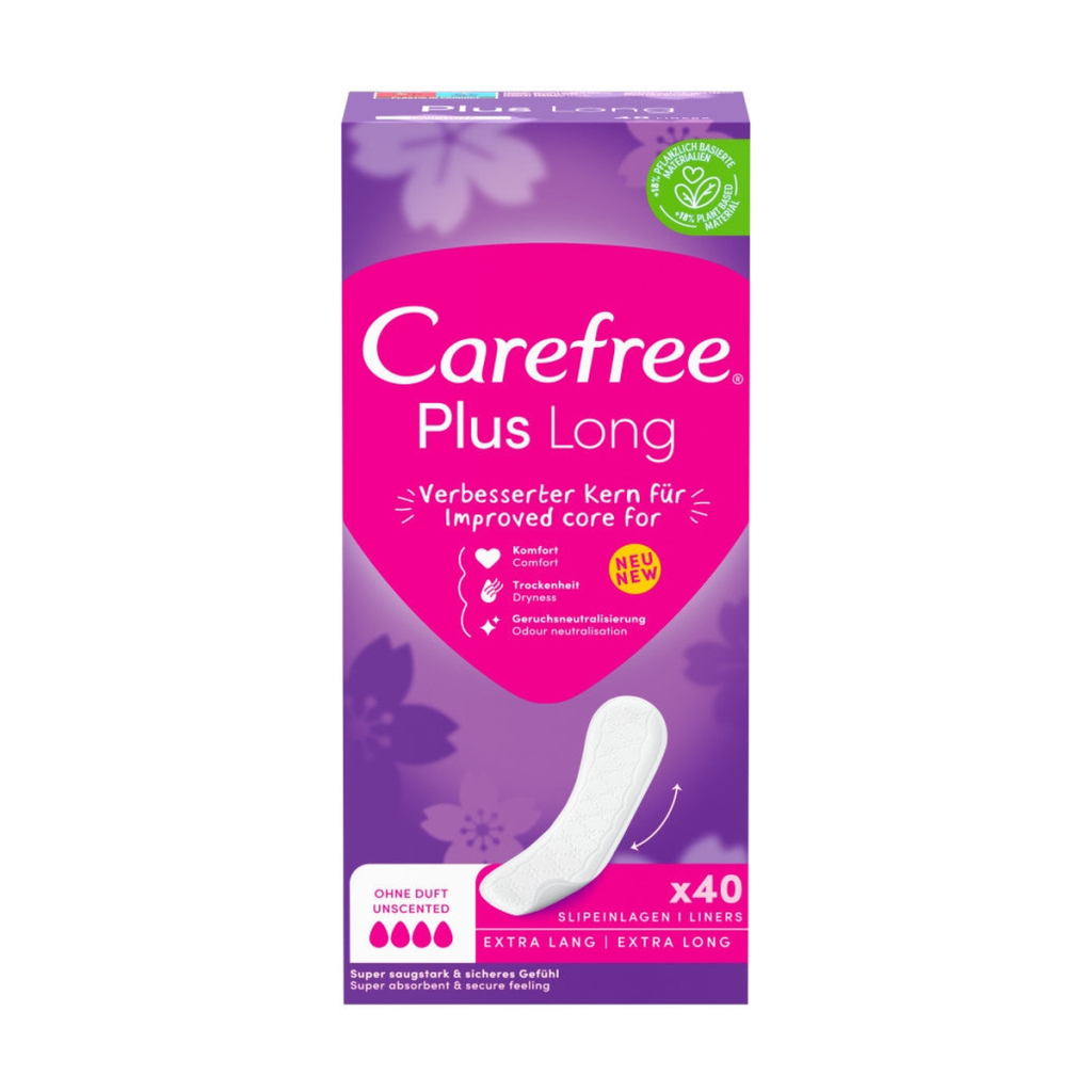 Carefree Slipeinlagen Plus Long ohne Duft 40ST