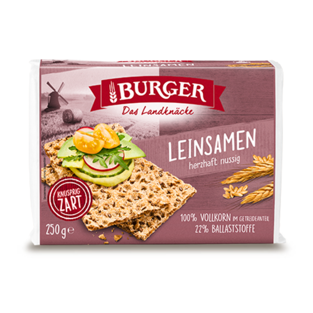 Burger Leinsamen Knäckebrot 250g