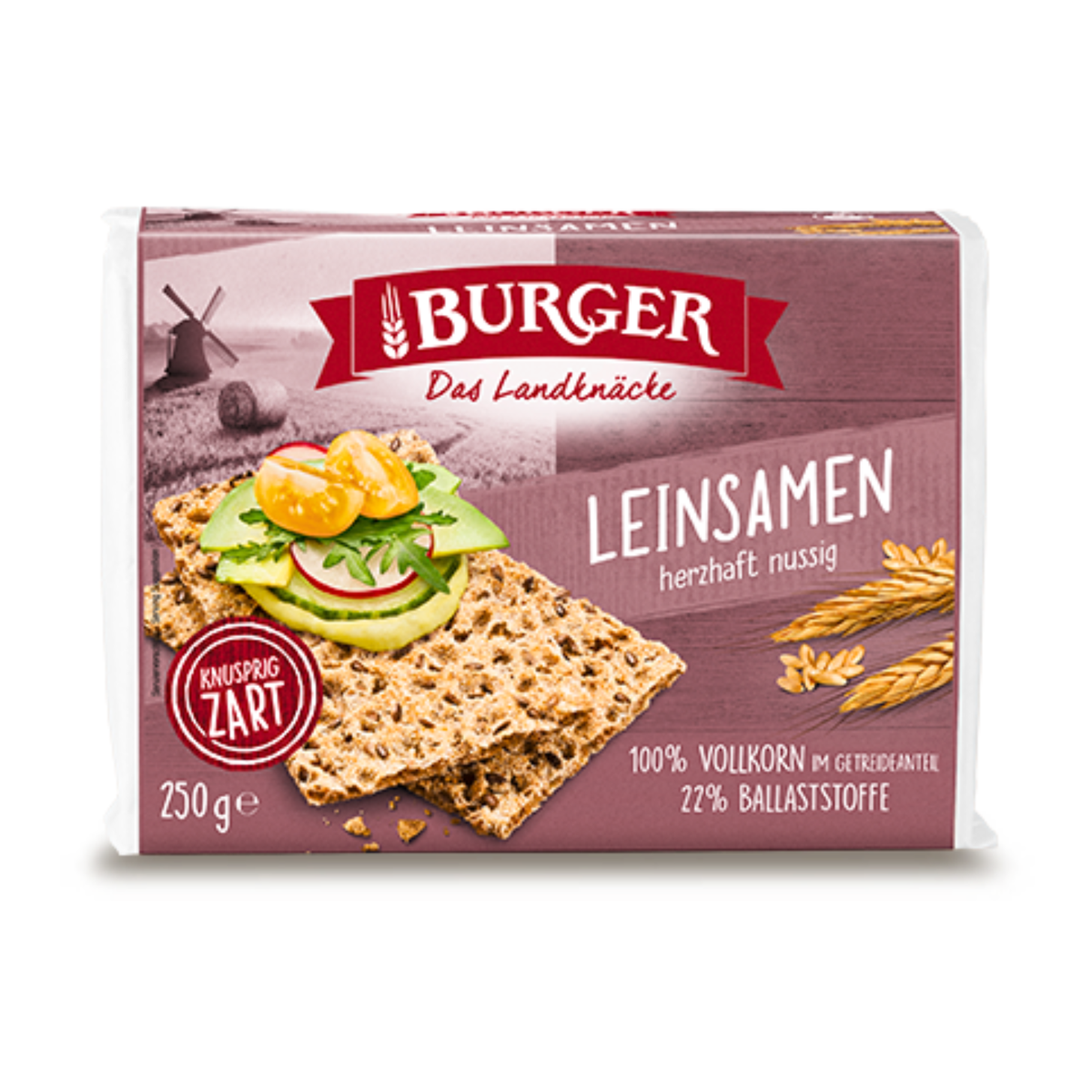 Burger Leinsamen Knäckebrot 250g