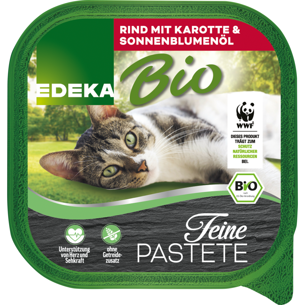 Bio EDEKA Katze Rind mit Karotten&Sonnenblumenöl 100g