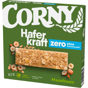 Corny Haferkraft Zero Haselnuss 4x35g