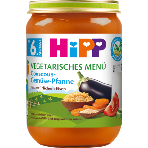 Bio Hipp Menü Couscous-Gemüse-Pfanne ab dem 6.Monat 190g