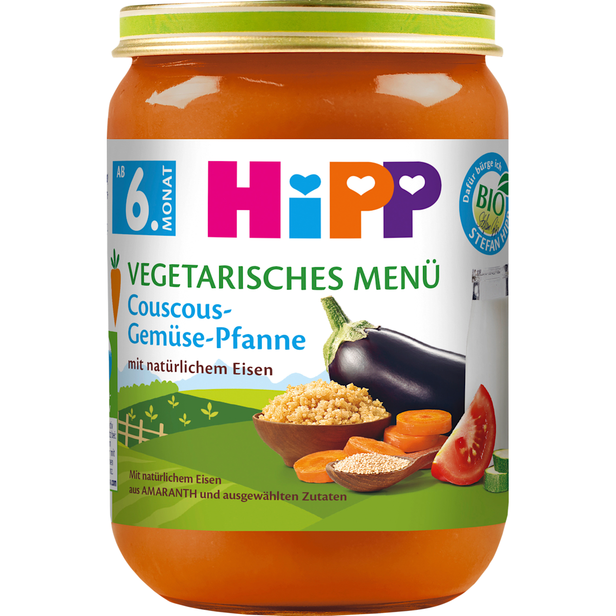 Bio Hipp Menü Couscous-Gemüse-Pfanne ab dem 6.Monat 190g