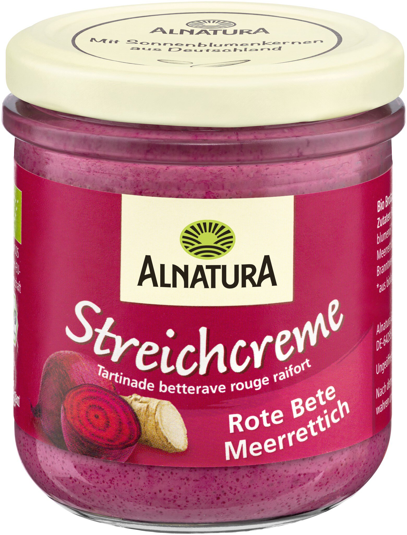 Bio Alnatura Streichcreme Rote Bete Meerrettich 180g