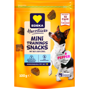 EDEKA Herzstücke Mini Trainingsnacks Huhn&Ente mit Süßkartoffel 100g