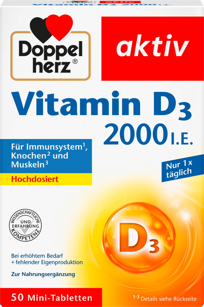 Doppelherz Vitamin D3 2000 I.E.50Tabletten 20,4g