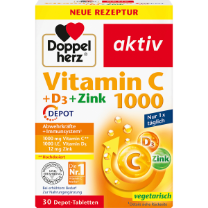 Doppelherz Vitamin C 1000+D3+Zink Depot 30Tabletten 42,9g