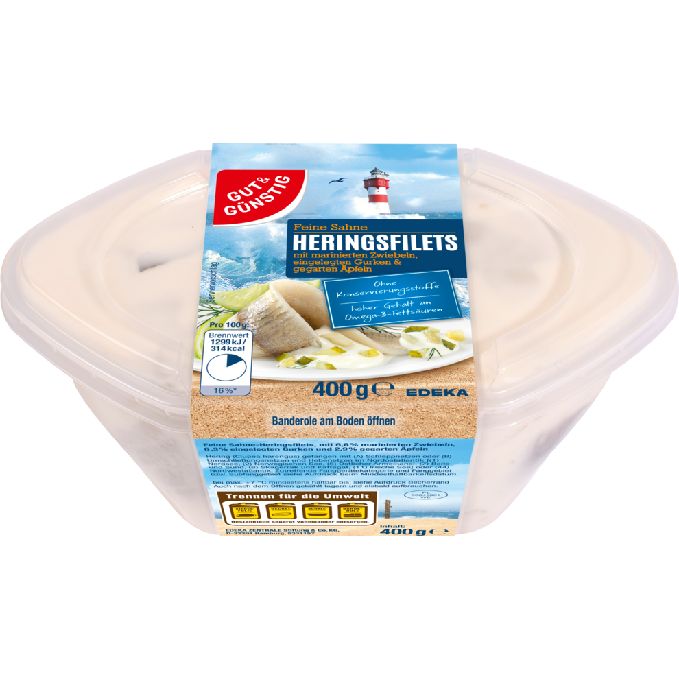 GUT&GÜNSTIG Sahneheringsfilets fein 400g