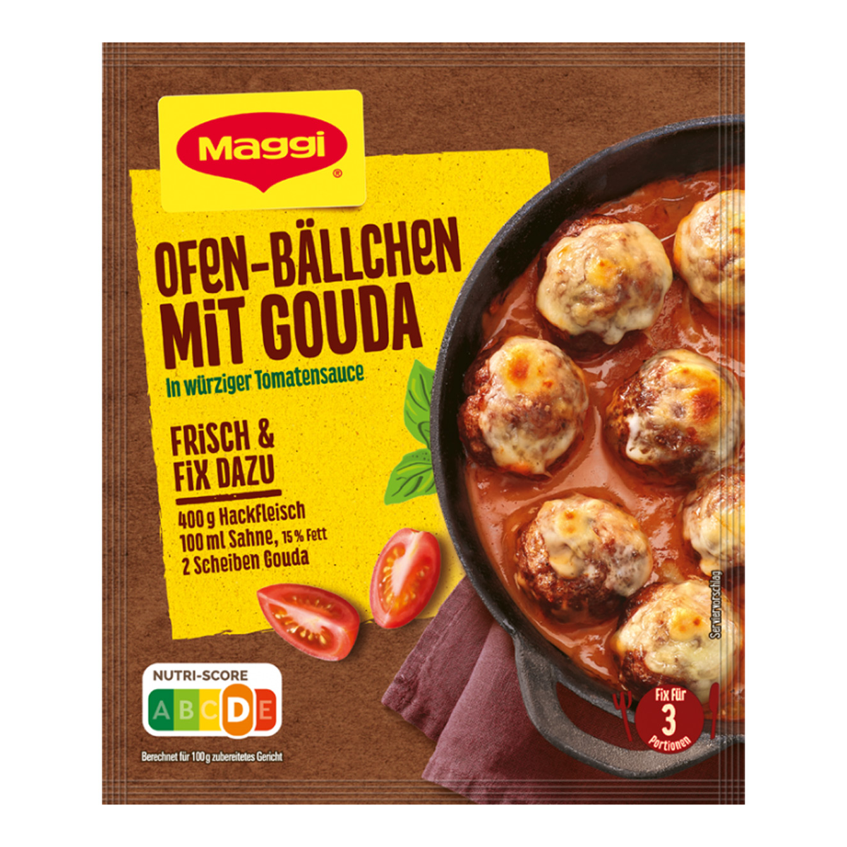 Maggi Fix Ofen Bällchen mit Gouda 43g