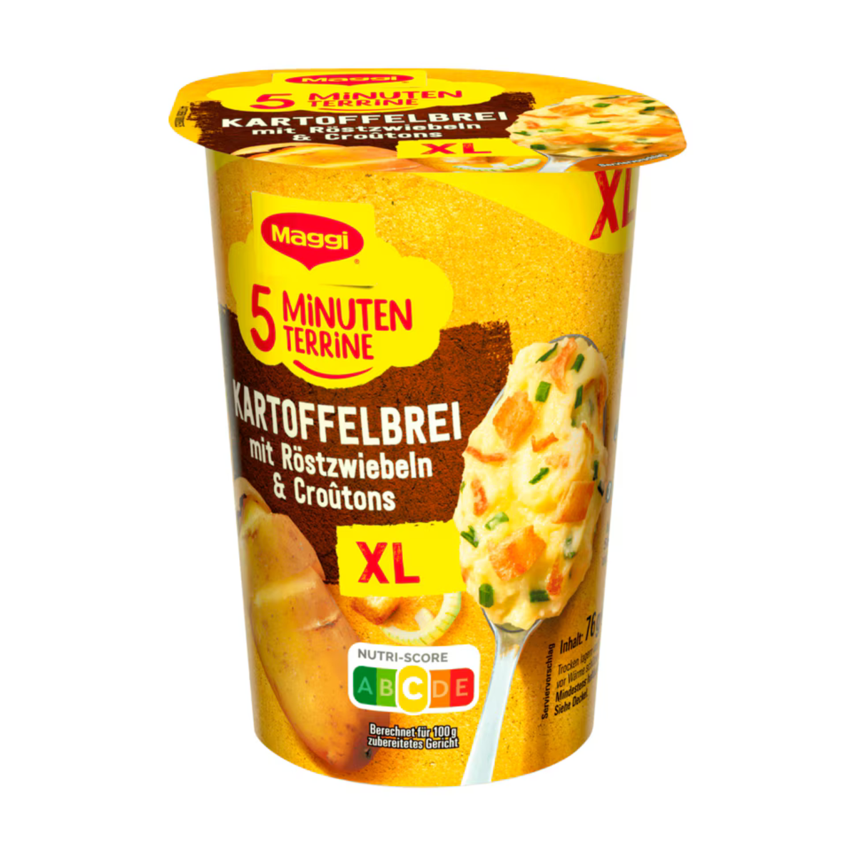 Maggi 5 Minuten Terrine Kartoffelbrei Röstzwiebel XL 76g