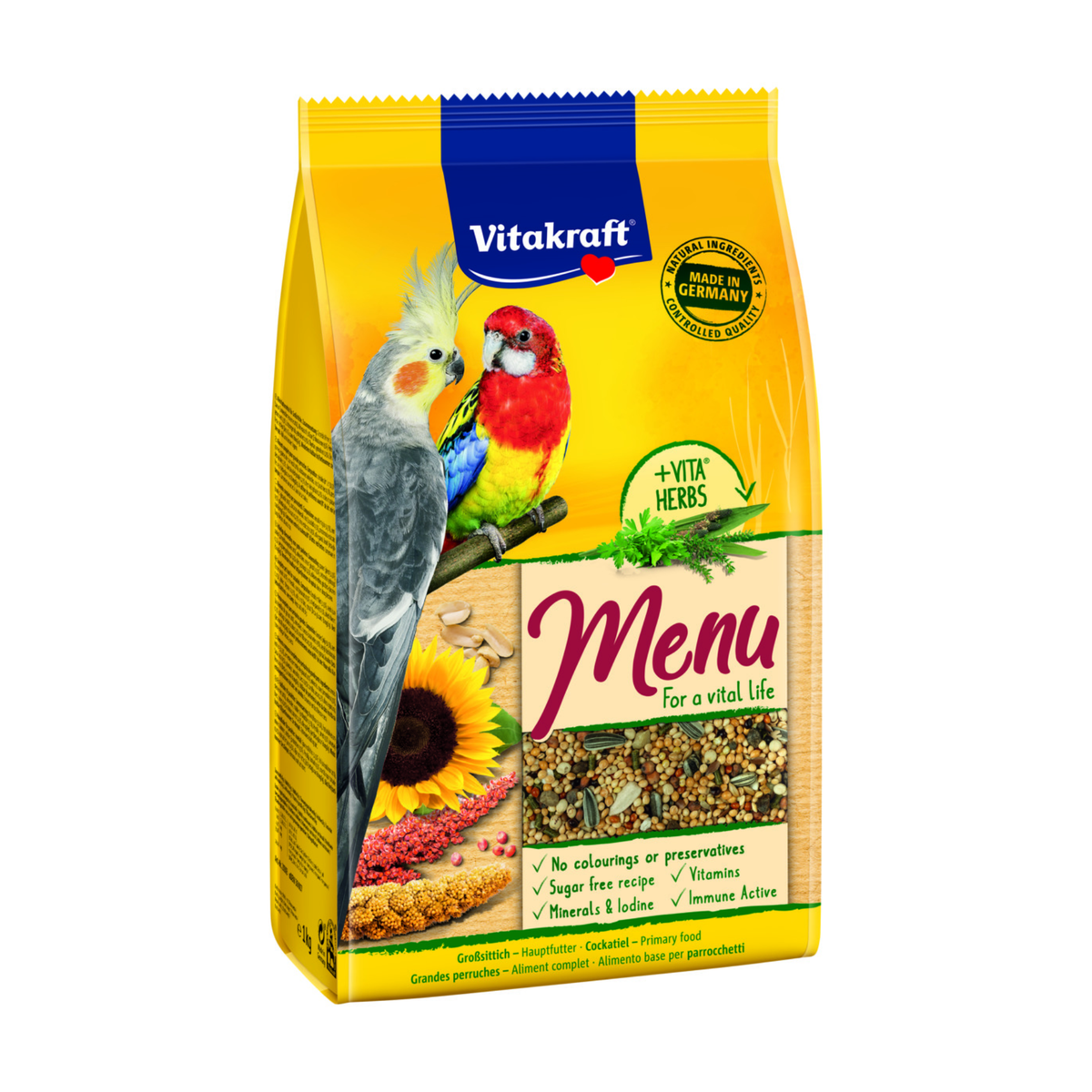 Vitakraft Menü Honig für Großsittiche 1kg