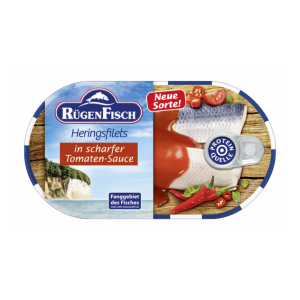Rügen Fisch Heringsfilets in scharfer Tomaten-Sauce 200g