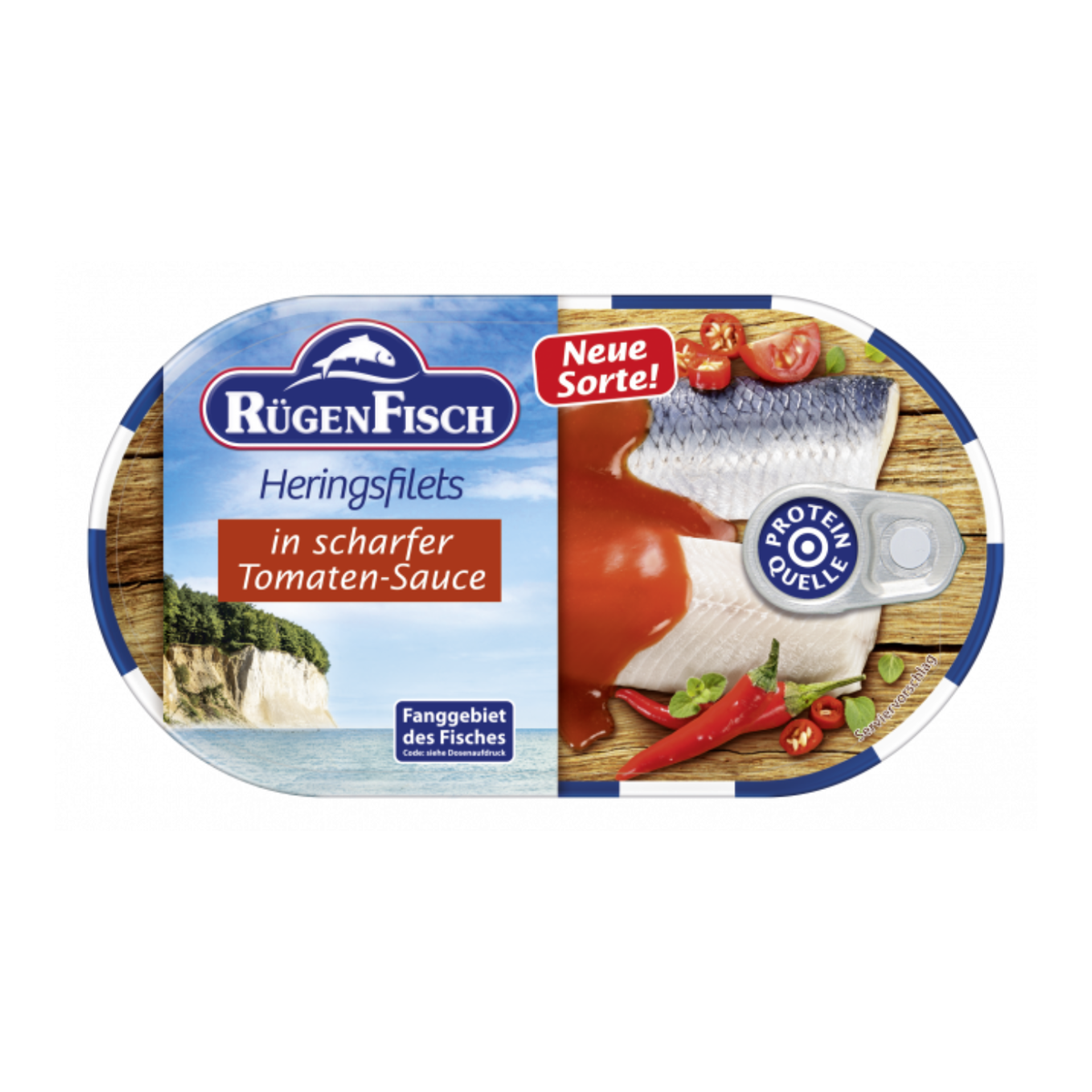 Rügen Fisch Heringsfilets in scharfer Tomaten-Sauce 200g