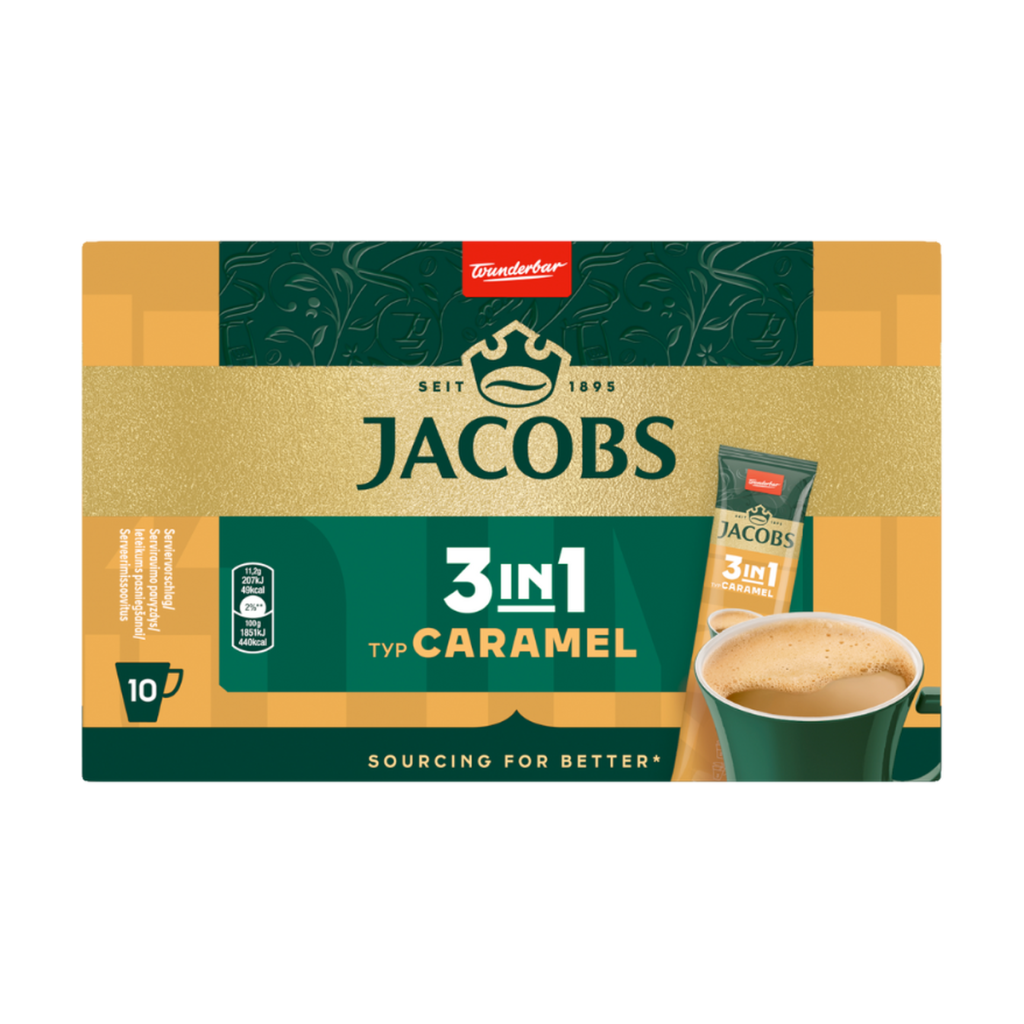 Jacobs Кофе растворимый 3in1 карамель 10ST 112g