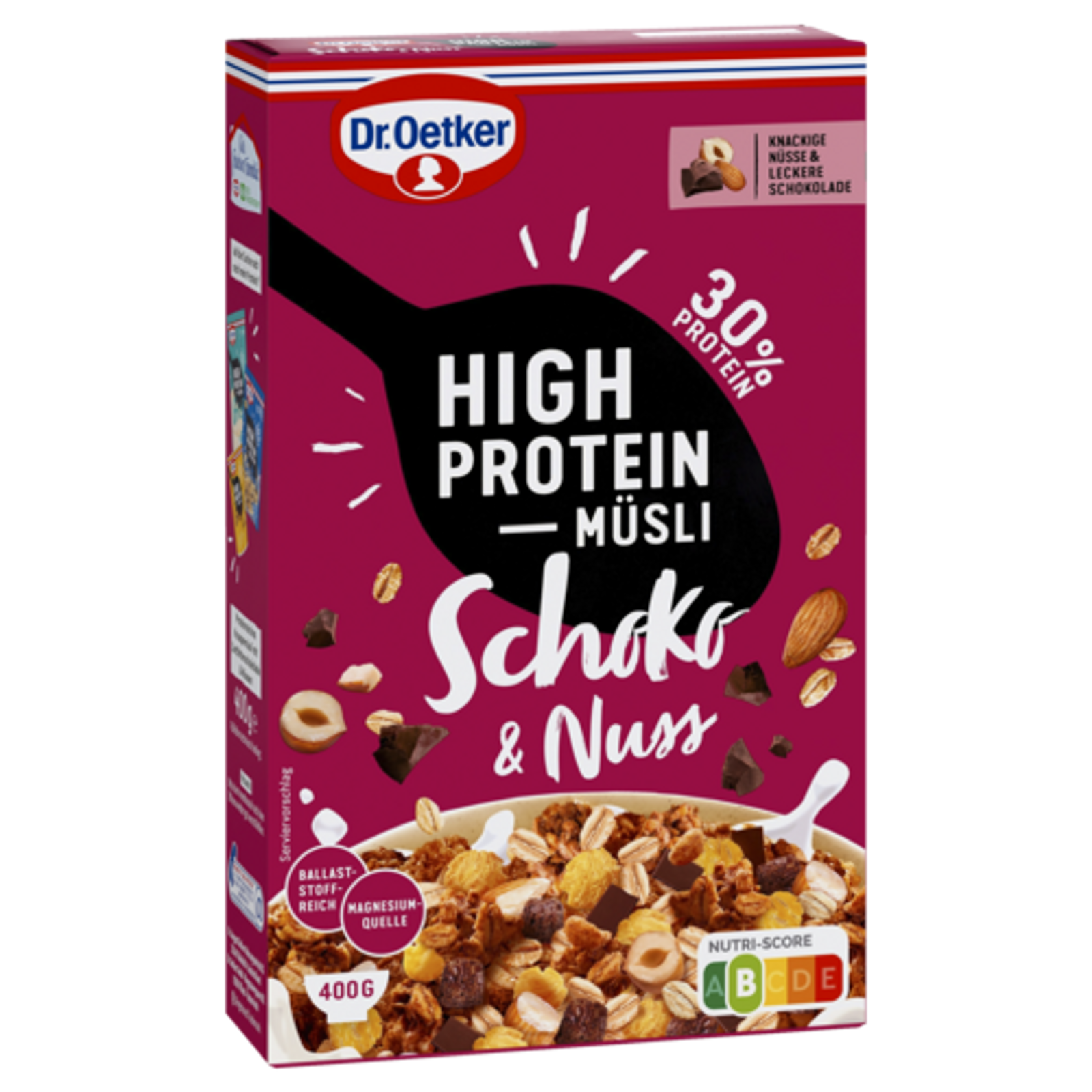 Dr.Oetker высокобелковый мюсли шоколад & орех 400g