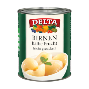 Delta Birnen halbe Frucht leicht gezuckert 820g
