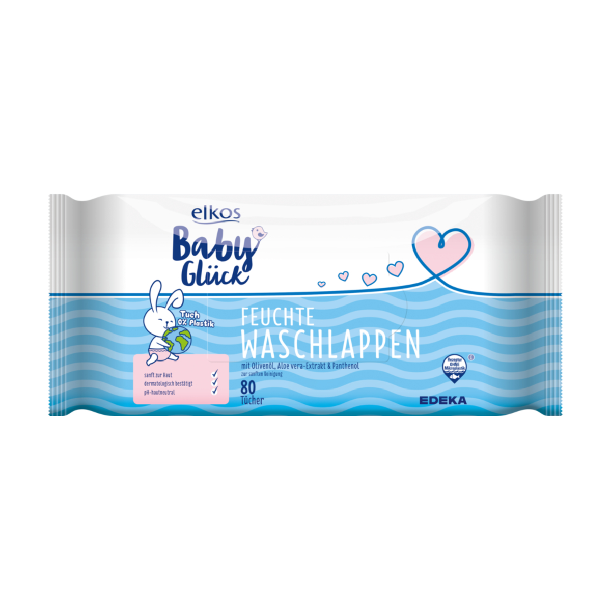 EDEKA elkos Baby Glück Waschlappen 80ST