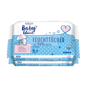 EDEKA elkos Baby Glück Babytücher 99% Wasser 2x56ST