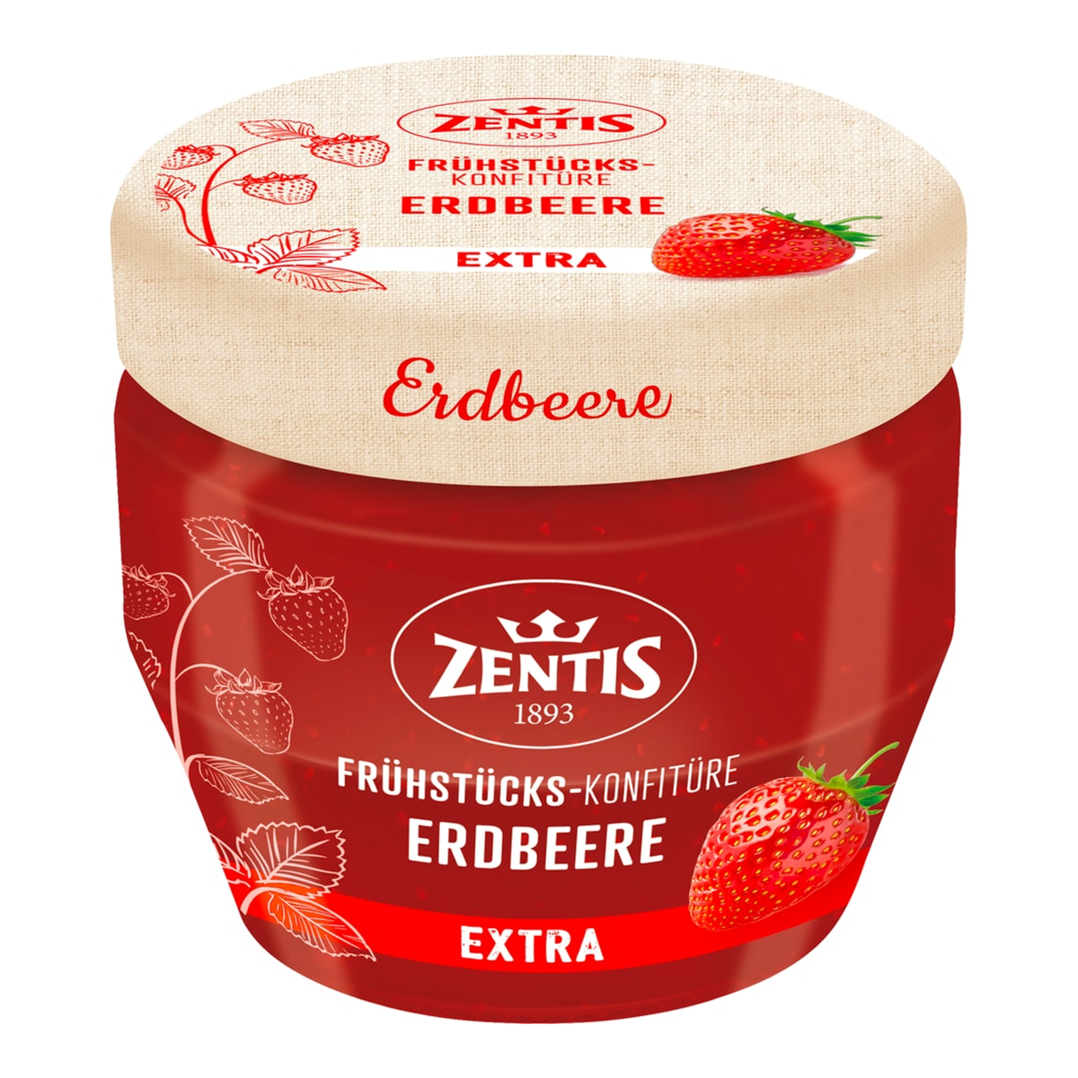 Zentis Frühstücks-Konfitüre Extra Erdbeere 230g