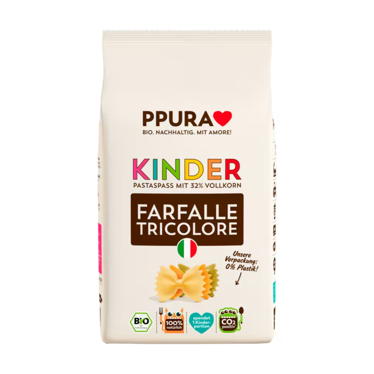 Bio Ppura Kinder Farfalle Tricolore 500g
