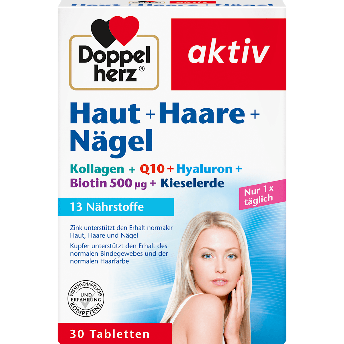 Doppelherz Haut+Haare+Nägel 30Tabletten 19,9g