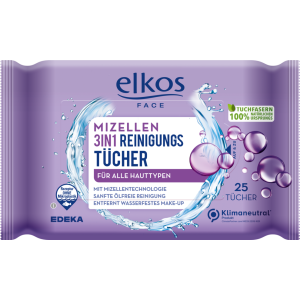 EDEKA elkos Gesichtsreinigungstücher Mizellen 25ST