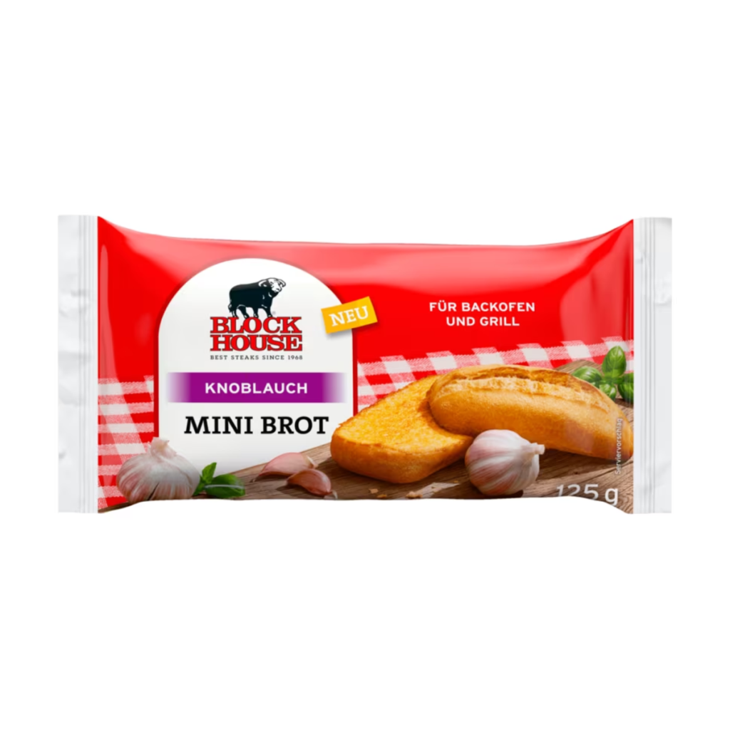 Block House Mini Brot Knoblauch 125g