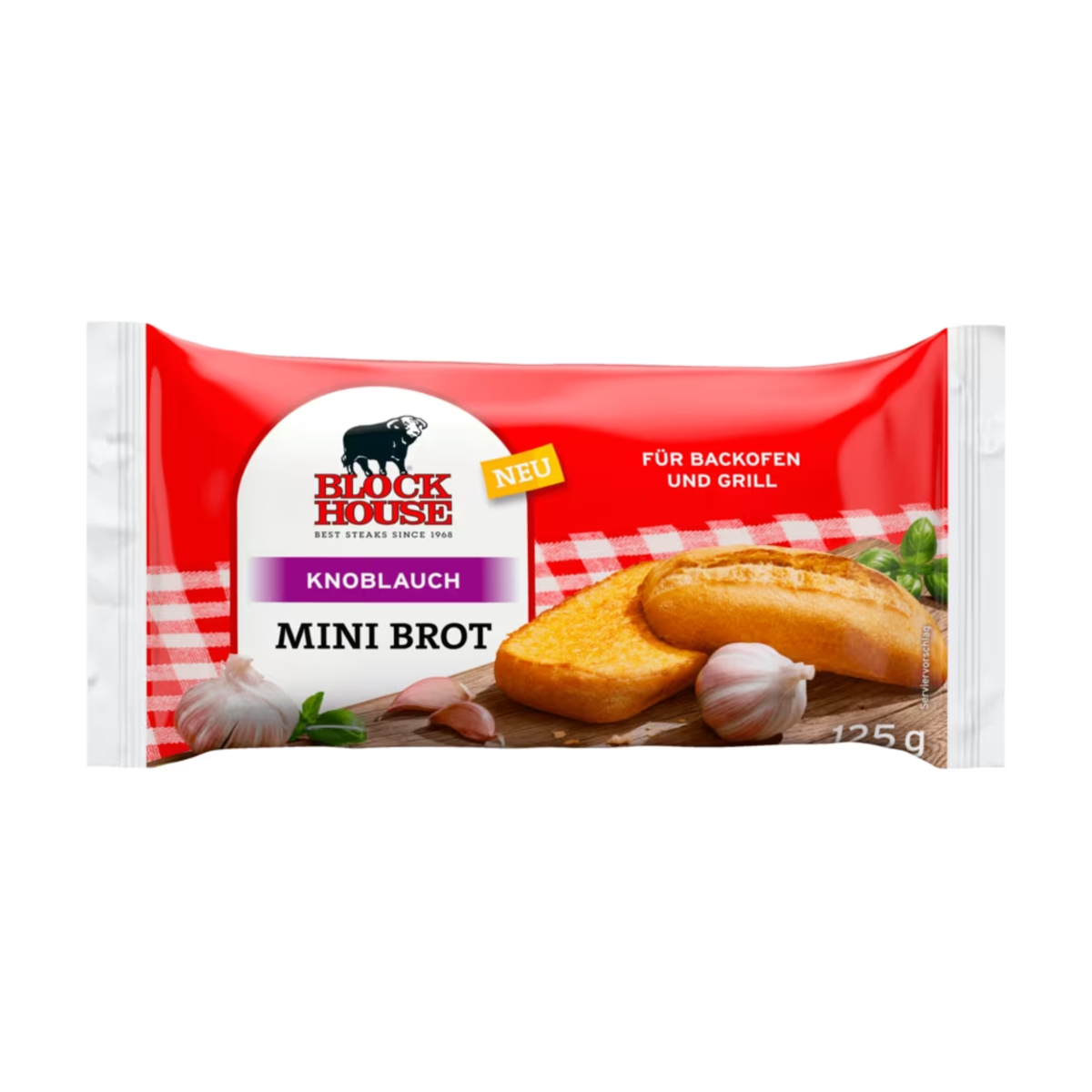 Block House Mini Brot Knoblauch 125g